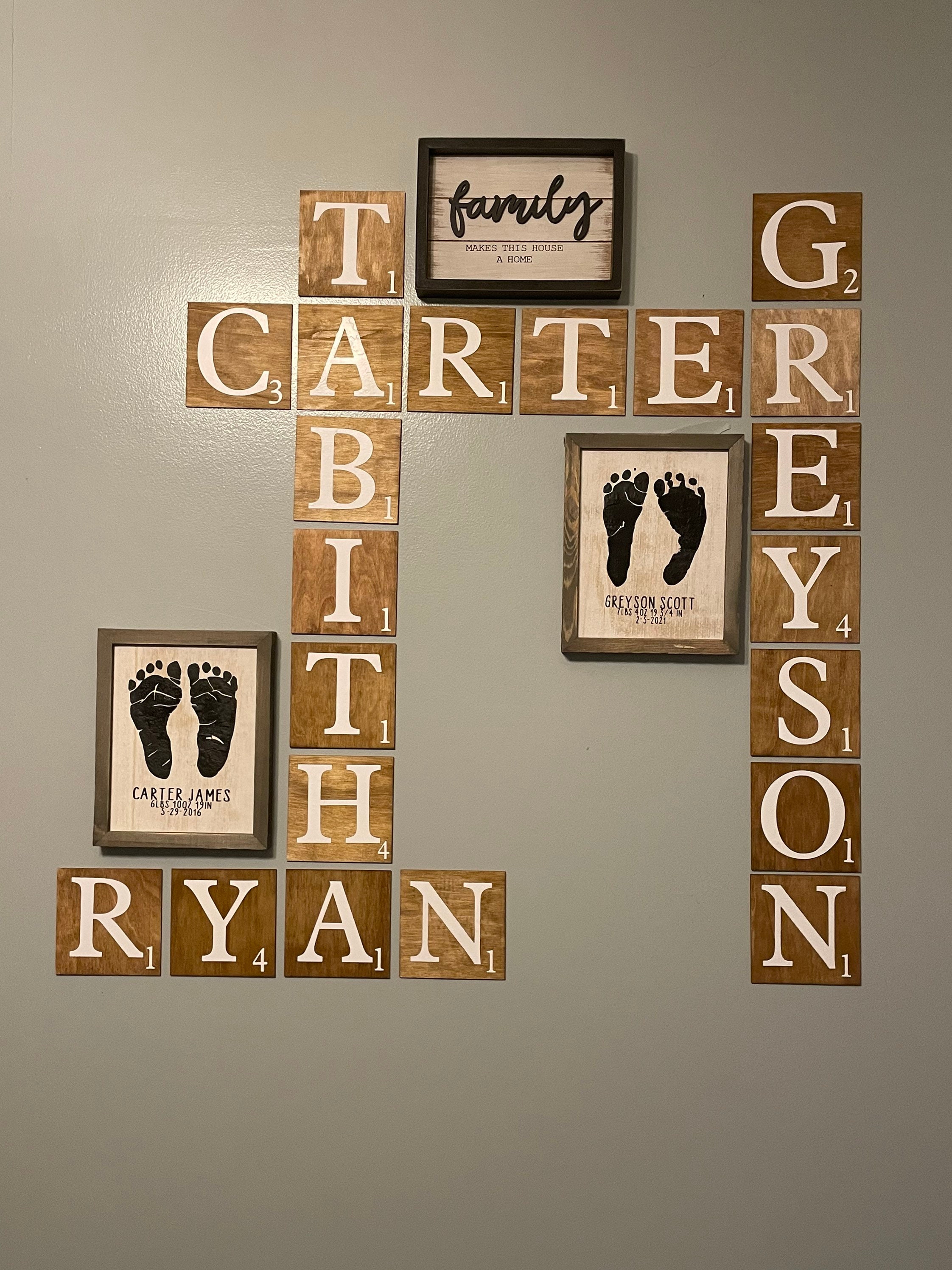 Scrabble Letter Wall Art Etsy