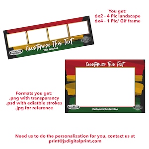 Modello Photo Booth per il mese della storia dei neri - Set di cornici per Photo Booth, 2x6 e 4x6, personalizzabili e facili da usare