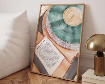 Individuelle Songtexte Schallplatten Print: Personalisiertes Musikgeschenk