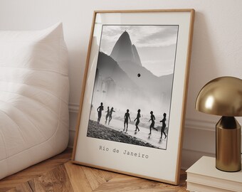 Rio de Janeiro Black and White Photo Print: Altinha Beach Scene