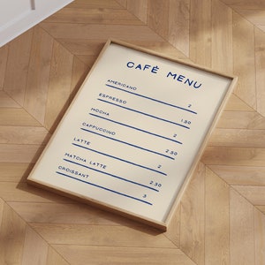 Cartaz da Coffee Station, Menu da Coffee Bar, Presente para Amantes de Café, Arte de Parede da Coffee Station, Arte de Parede da Cozinha da Moda, Menu da Cafeteria - Moldura Opcional