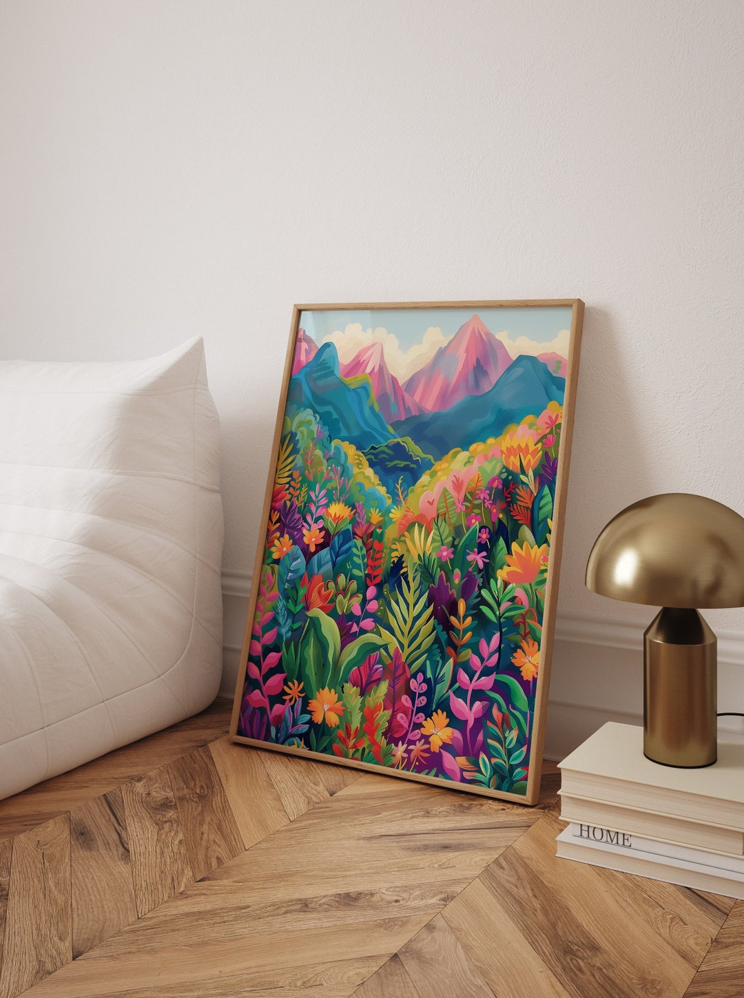 Abstract Mountain Artwork, Aesthetic Home Decor, Living Room Print