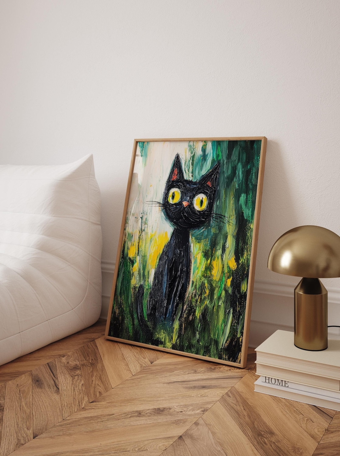 cute-black-cat-poster-funny-silly-black-cat-print-cat-illustration