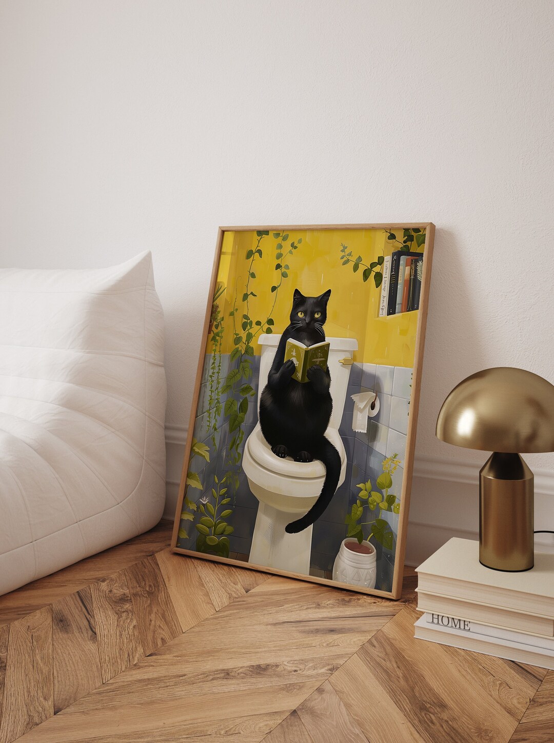 Funny Black Cat Bathroom Art: Toilet Poster (digital Download) - Etsy