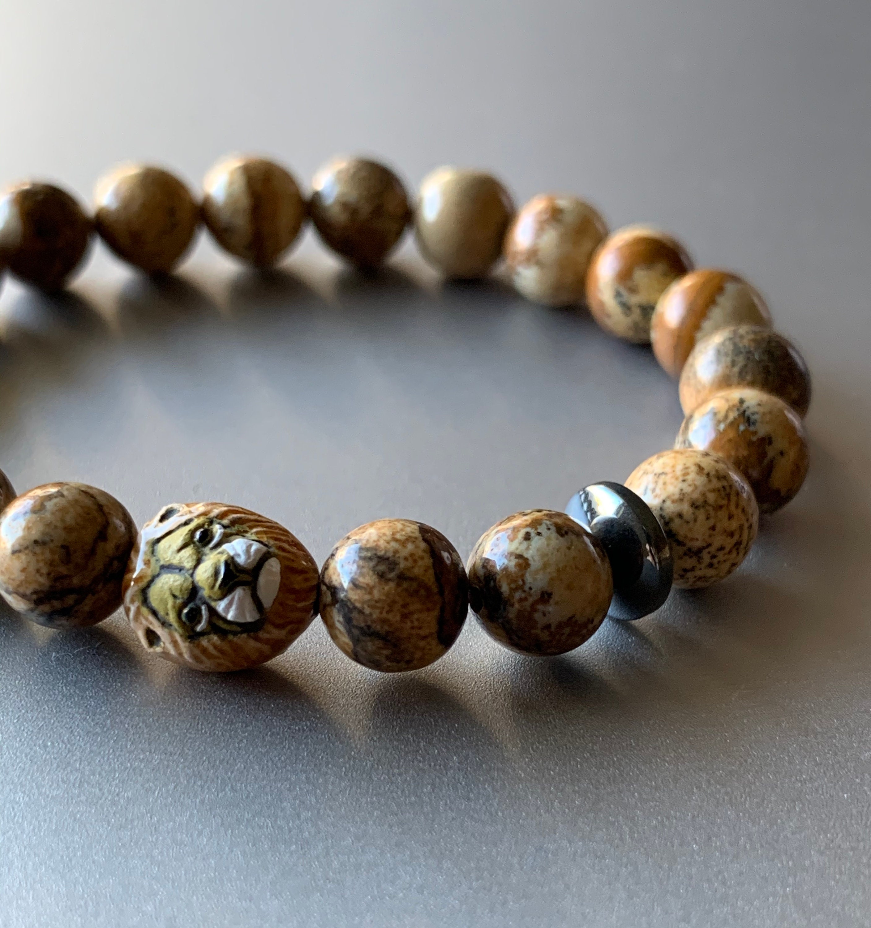 Lion Bracelet Lion King Bracelet Lion Bead Bracelet Picture Etsy