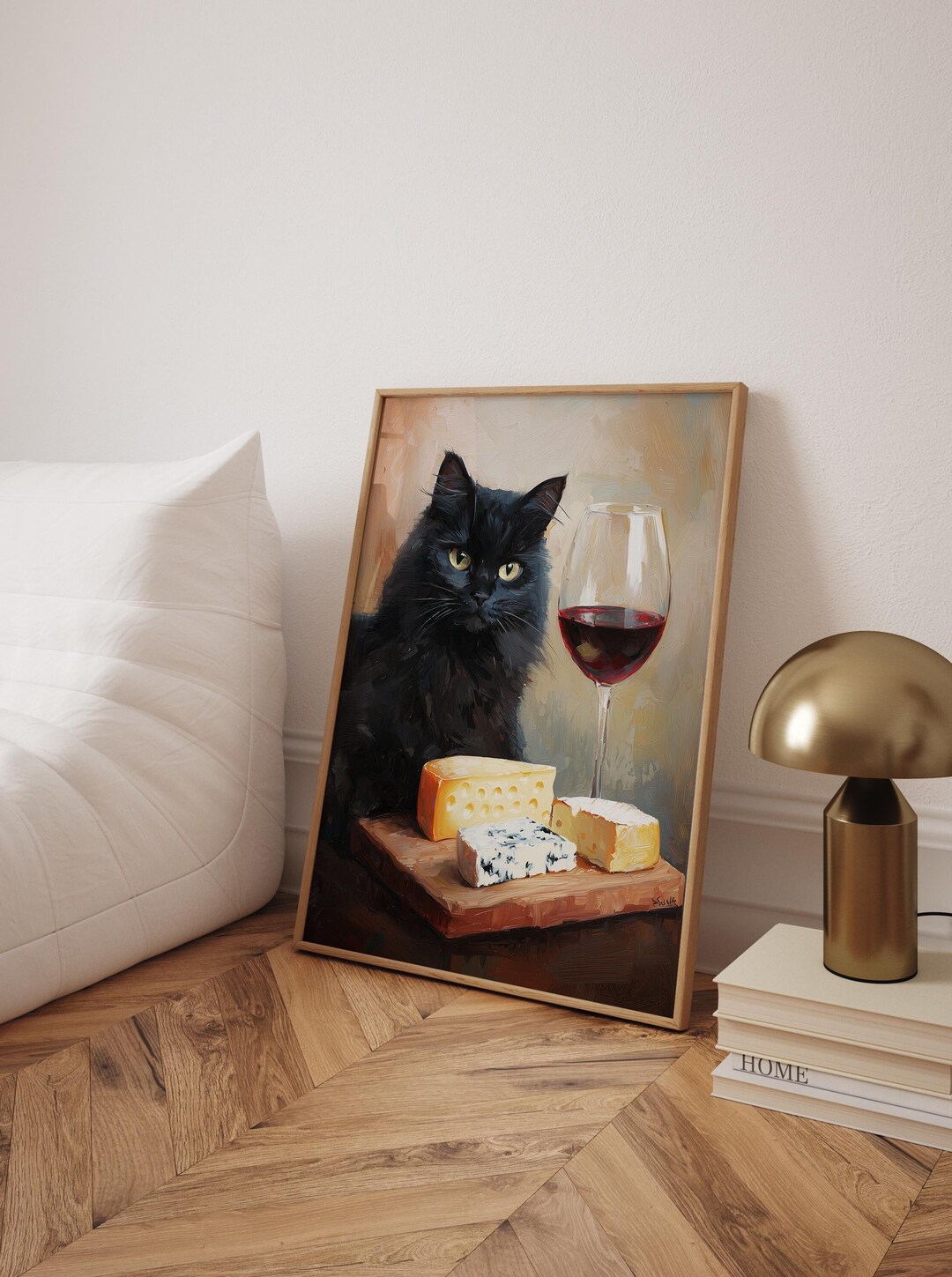 Black Cat Drinking Wine, Trendy Bar Poster, Wine Bar Cart Print ...