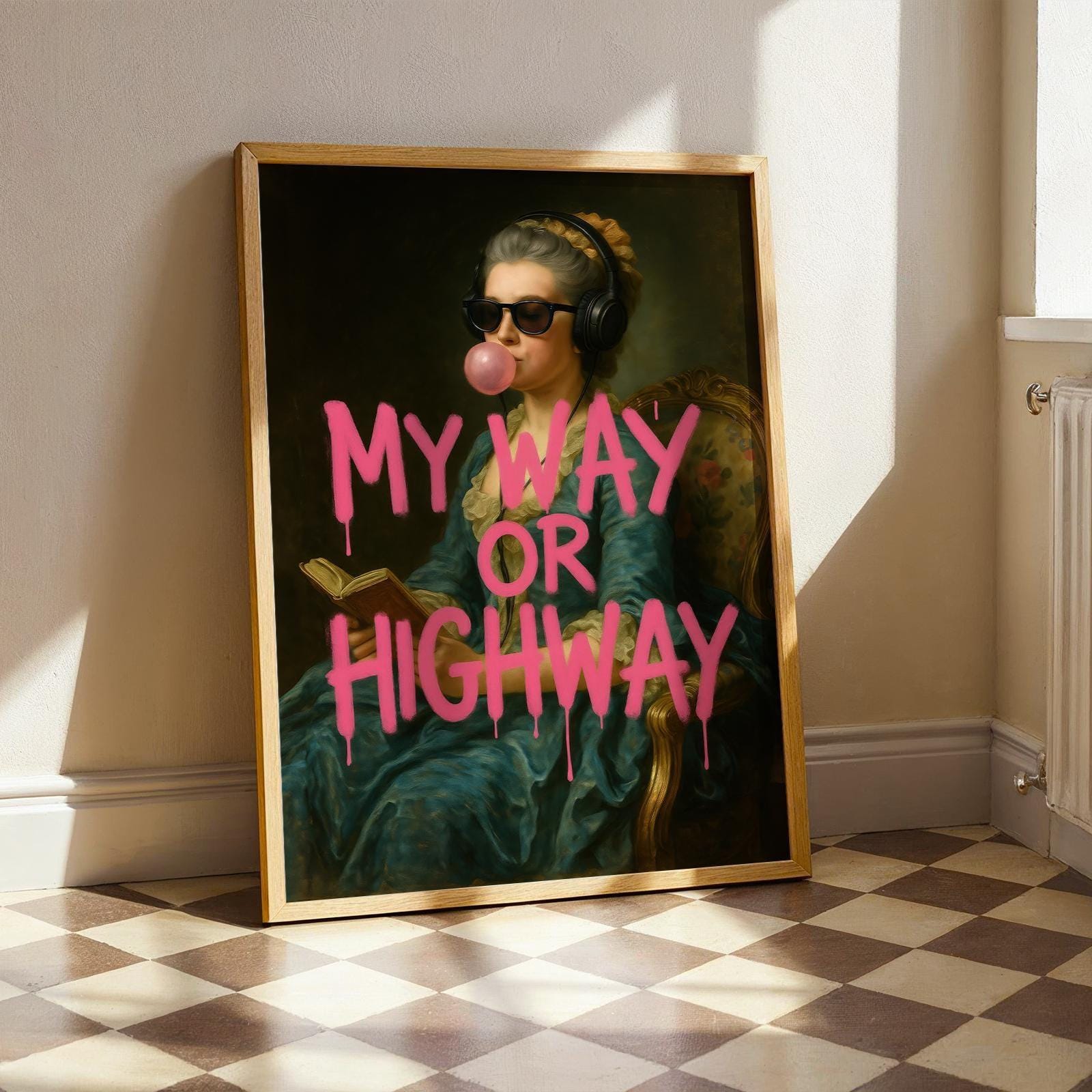 My Way or Highway Poster – Pop Art Graffiti Style Classical