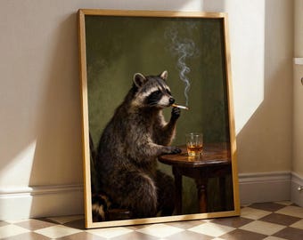 racoon smoking cigarette Raccoon Cannanbis Smoking Racoon Flip Top Oil