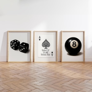Juego de 3 impresiones de arte mural en blanco y negro, impresiones modernas para salas de juegos, decoración moderna Y2K, póster minimalista para apartamentos.