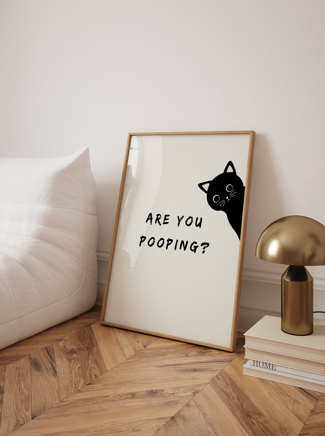 Are You Pooping Toilet Sign, Bathroom Black Cat Art Print, Funny Cat ...