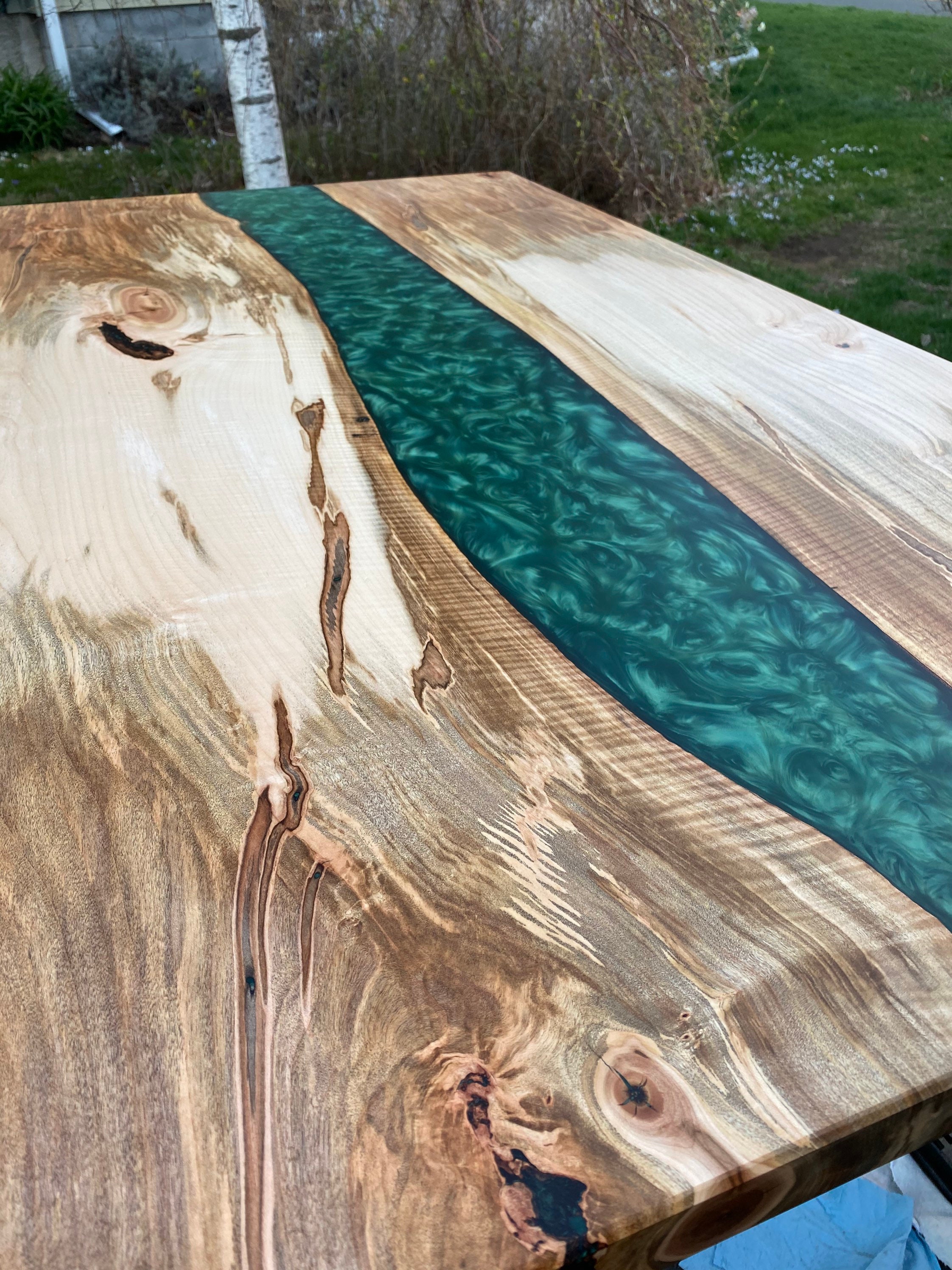 Epoxy River Desktop Epoxy Desk Resin Island top. Etsy
