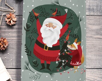 Santa Spirit Tea Towel