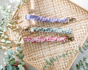 Magic Signature Macrame Wristlet Keychain, Purse Strap, Ready to Ship, Colorful & Unique Gifts for Her, Traveler, Best Friend, Mom, Teacher