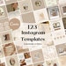 123 Instagram Templates | Neutral Social Media Templates| Boho Canva Templates|Instagram Post and story Templates | Nude beige templates 