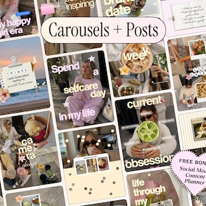 Modèles de carrousels et de publications tendance pour Instagram | Coaching pour créateurs de contenu UGC et pack SMM pour petites entreprises | Carrousels et couvertures de vidéos virales