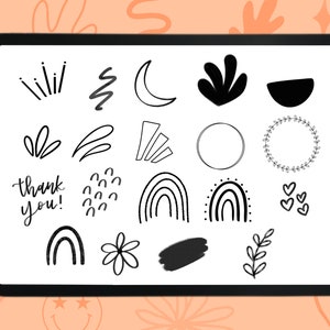 Abstract Doodles Procreate Stamps Procreate Stamp Brush Boho Procreate ...