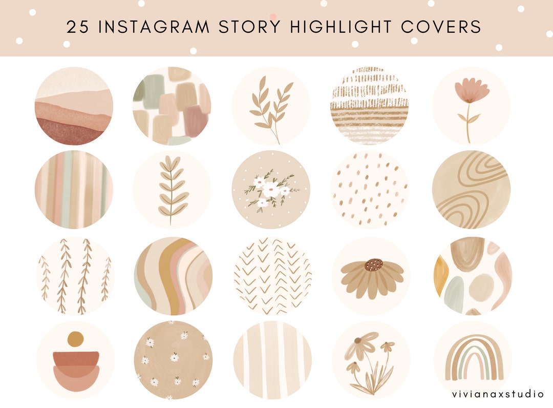 25 Instagram Highlight Covers Brown Highlight Icons Boho - Etsy
