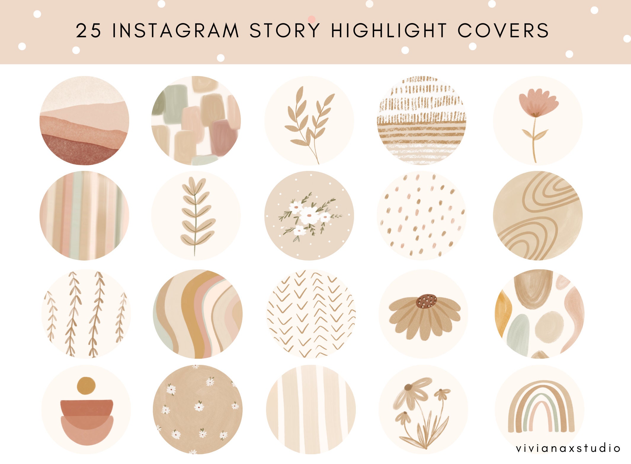Brown instagram highlight icons mainindustrial