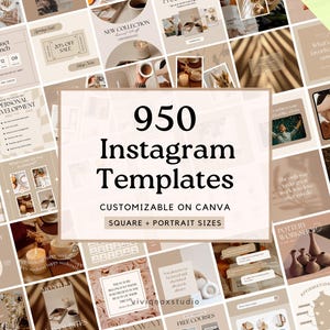 950 modèles Instagram | Modèles neutres brun beige | Modèles neutres | carrousels esthétiques | Taille portrait