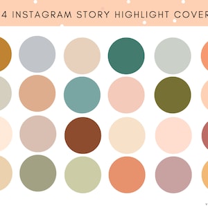 24 Instagram Highlight Covers | Solid Highlight Icons | Boho Instagram Highlights | Bohemian Highlight Covers | Earthy Neutral highlights