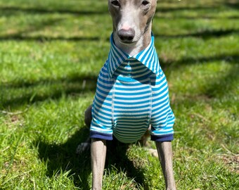 Italian Greyhound NOOD: Stripe Polo- Made to Order