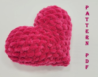 crochet heart plush easy pattern