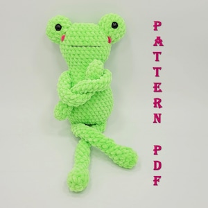 Gehaakt kawaii-kikkerpatroon padpluche