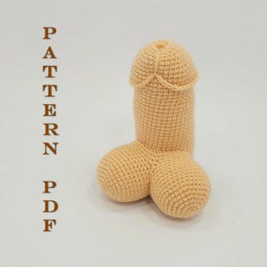 Crochet Funny Adult Toy Amigurumi dick toy Knit penis pattern