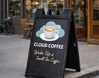 Letrero de acera tipo caballete personalizado, inserciones a todo color de 24x36, pizarra de menú comercial, letrero para escaparate