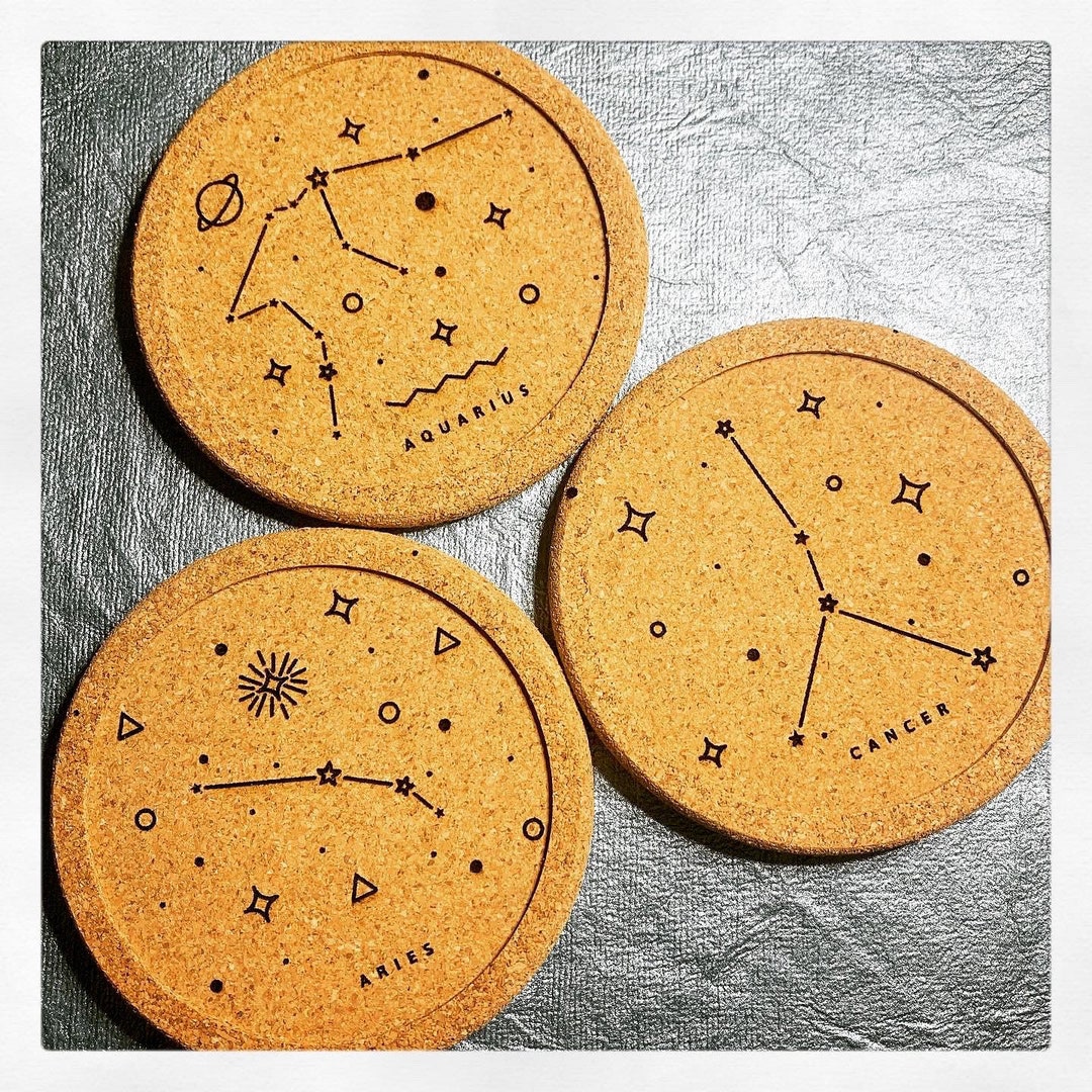 Constellations Coasters Zodiac Constellation Map Coasters (set of 12) - Etsy