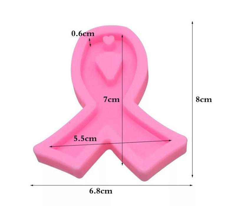 Awareness Ribbon Silicone Keychain Mold