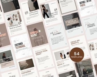 Beige Instagram Carousel Templates, Editable Canva Social Media Posts