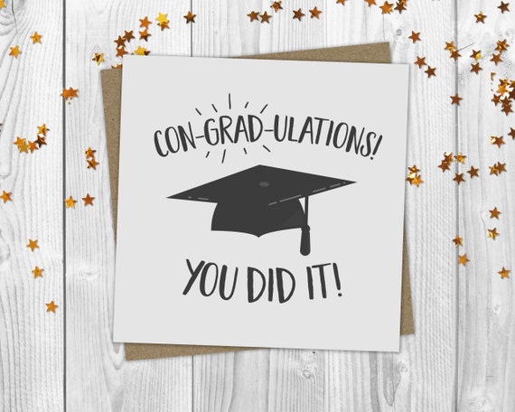 Graduation Card / Congratulations on Your Graduation Card / | Etsy
