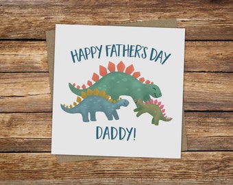 Dinosaur Father's Day Card / Father's Day Card / Cute Father's Fay Card / Daddy Card / Card From Baby