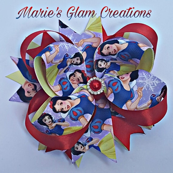 Disney Princess Snow White Hair Bow Etsy