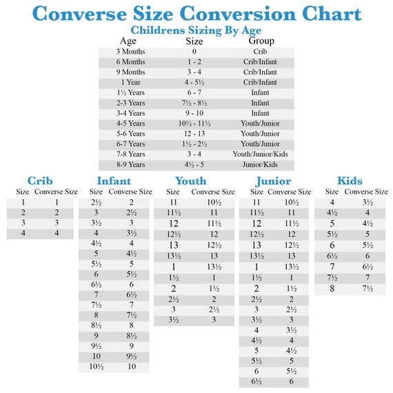 boys vans size chart