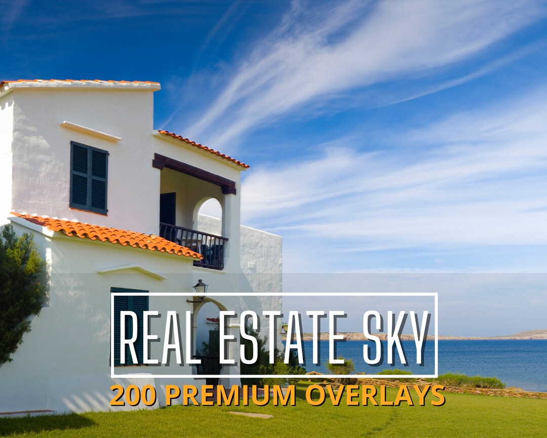 200 Realtors Real Estate Sky Overlays Bundle of Beautiful Blue Morning