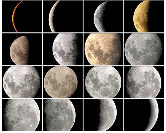 170 Moon Overlays Moon Phases Red Moon Overlay Eclipse Moon Etsy