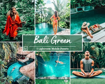 5 Cinematic Green Lightroom Presets, Tropical Green Grading, Pale Green Color Grading Presets, Turquoise Green Best Filters For Photos