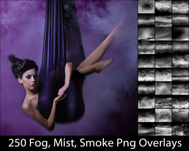 250 Fog Overlays Realistic Smoke Real Mist Overlays Clouds image 0