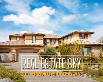 Blue Sky Real Estate Overlays, Real Estate Sky Overlay, Perfect Sky Real Estate Photoshop, Blue Sky Realtor Photos, Realestate Photography