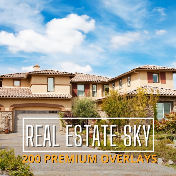 Blue Sky Real Estate Overlays, Real Estate Sky Overlay, Perfect Sky Real Estate Photoshop, Blue Sky Realtor Photos, Realestate Photography