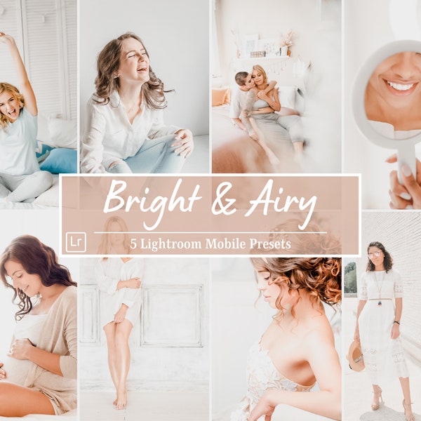 Bright and Airy Lightroom Presets, Light and Airy Photography Aesthetic Filters, Brighter Picture Effects, Instagram Lightroom Preset