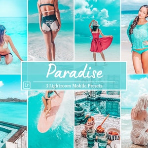 Beach Lightroom Presets For Iphone, PARADISE Beach Photo Editing, Bright Summer Presets, Blue Preset Lightroom, Travel Lightroom Presets
