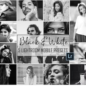 MOBILE Lightroom Presets Monochrome, Black and White Presets, Photographer Presets, Wedding Filters, Instagram Models, Trend Influencers