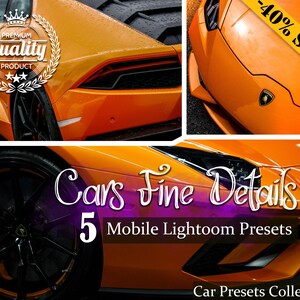 MOBILE Lightroom Presets CARS Fine Details, Interior Presets, Exterior Presets, HDR Lightroom Presets, Car Dealer Presets, Clear Presets