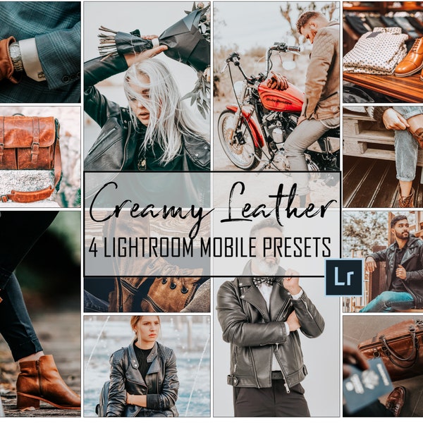 MOBILE Lightroom Preset Creamy Leather, Creamy Mobile Presets, Soft Creamy Presets, Fashion Vibrant Preset, Leather Preset, Instagram Filter