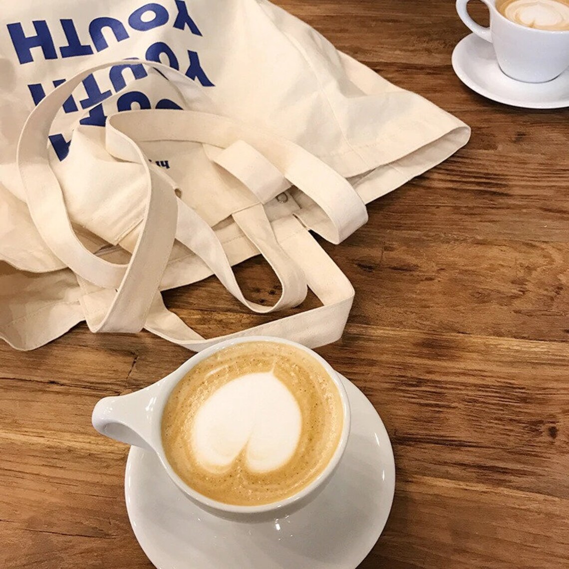 Women Canvas Shopping Bag YOUTH Letters Print Female Cotton | Etsy