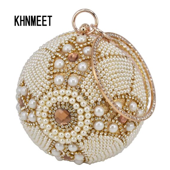 silver ball clutch bag