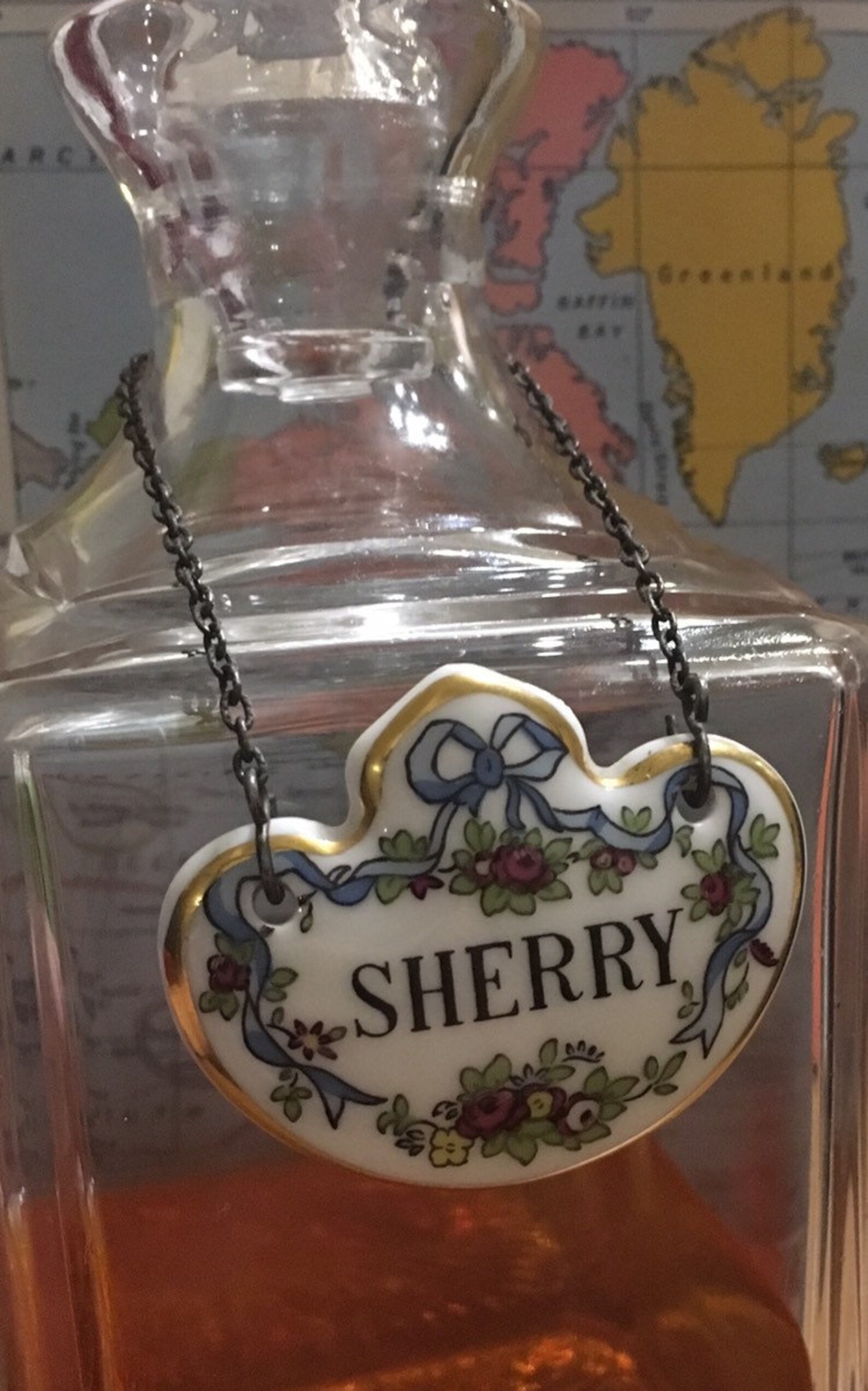 Sherry Coalport China Decanter Label Etsy